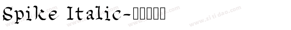 Spike Italic字体转换